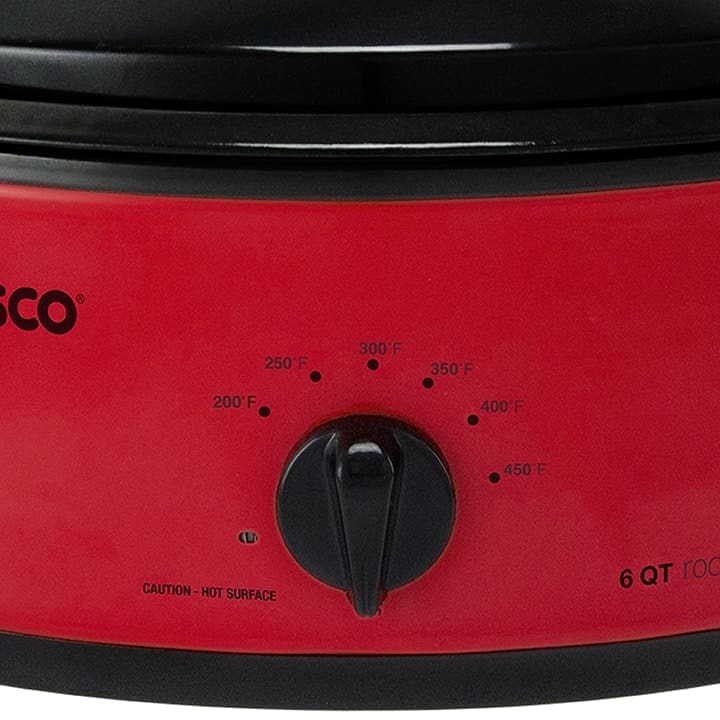 6 Qt. Red Roaster with Porcelain Cookwell