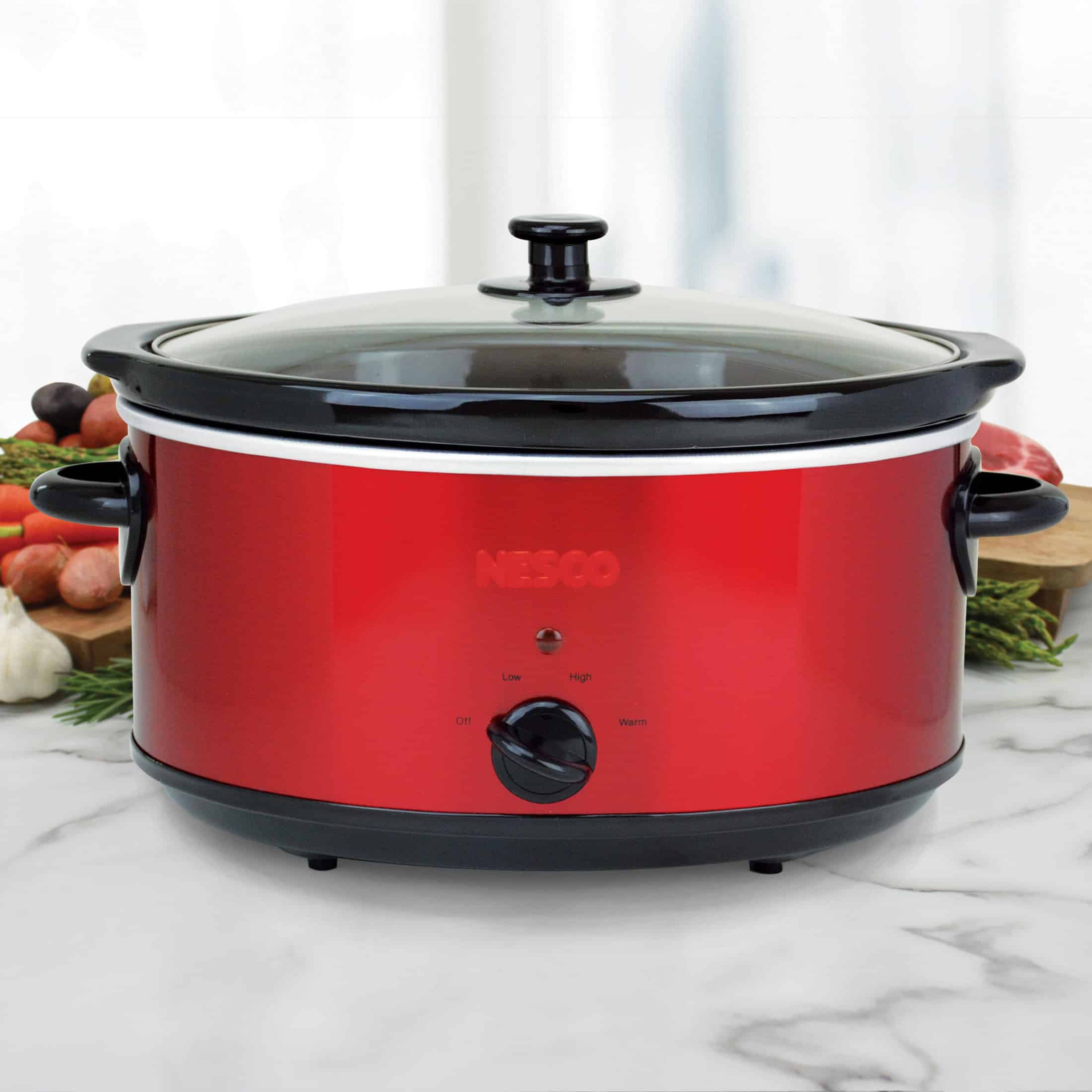 red slow cooker